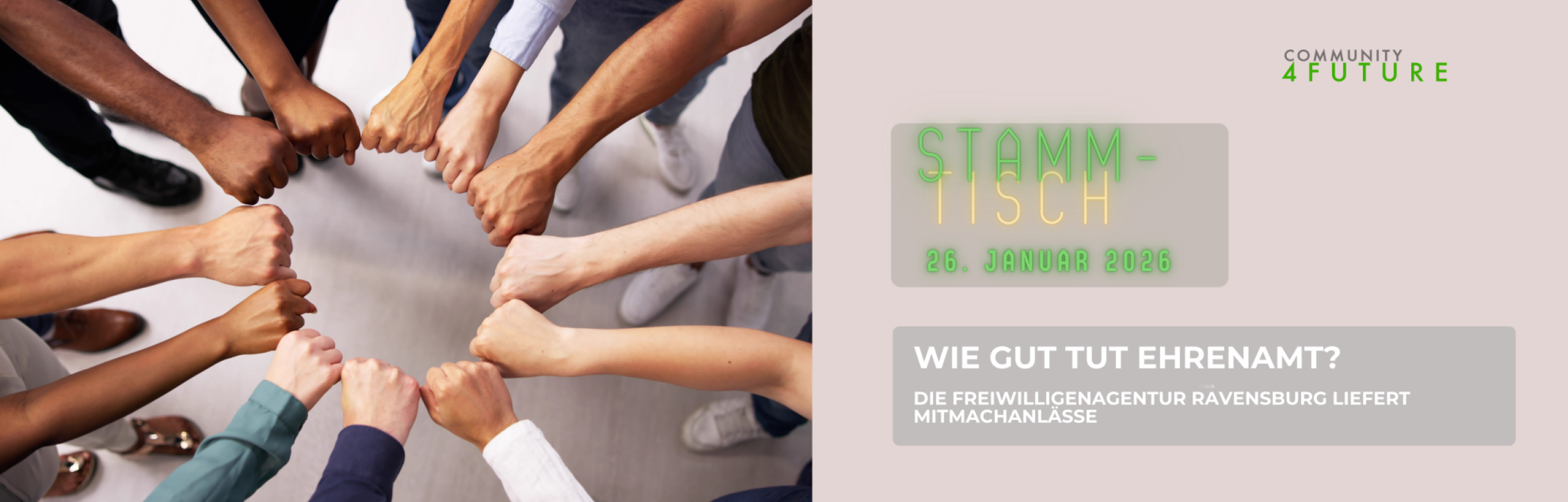 C4F-Stammtisch: Wie gut tut Ehrenamt?