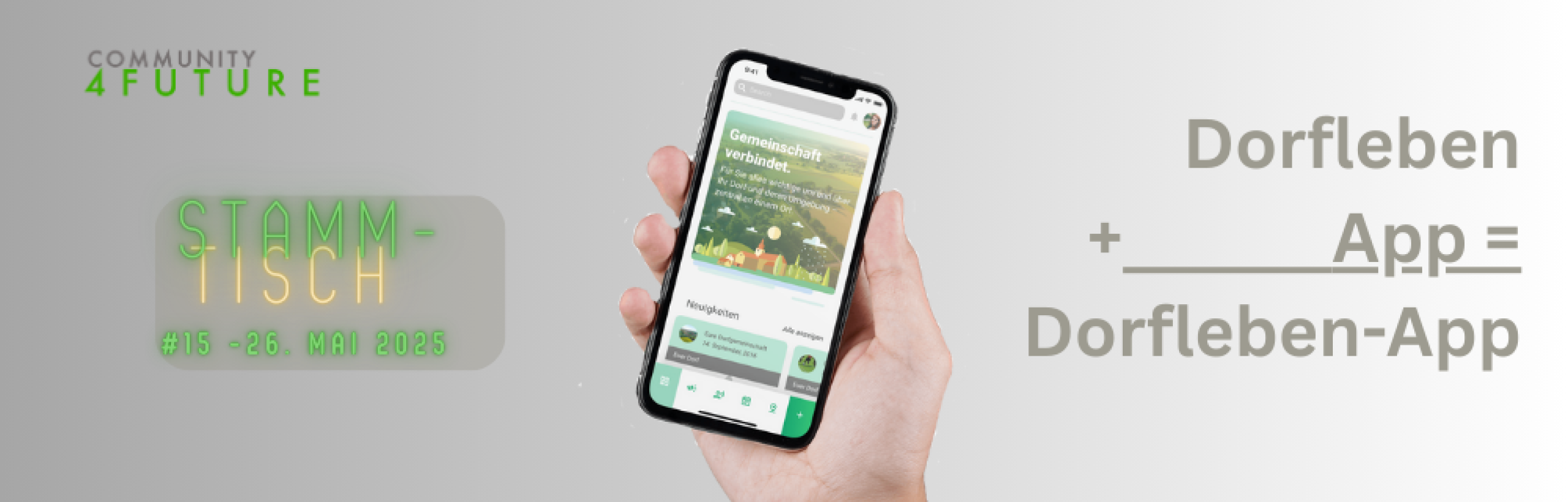 C4F-Stammtisch: Dorfleben+App = Dorfleben-App