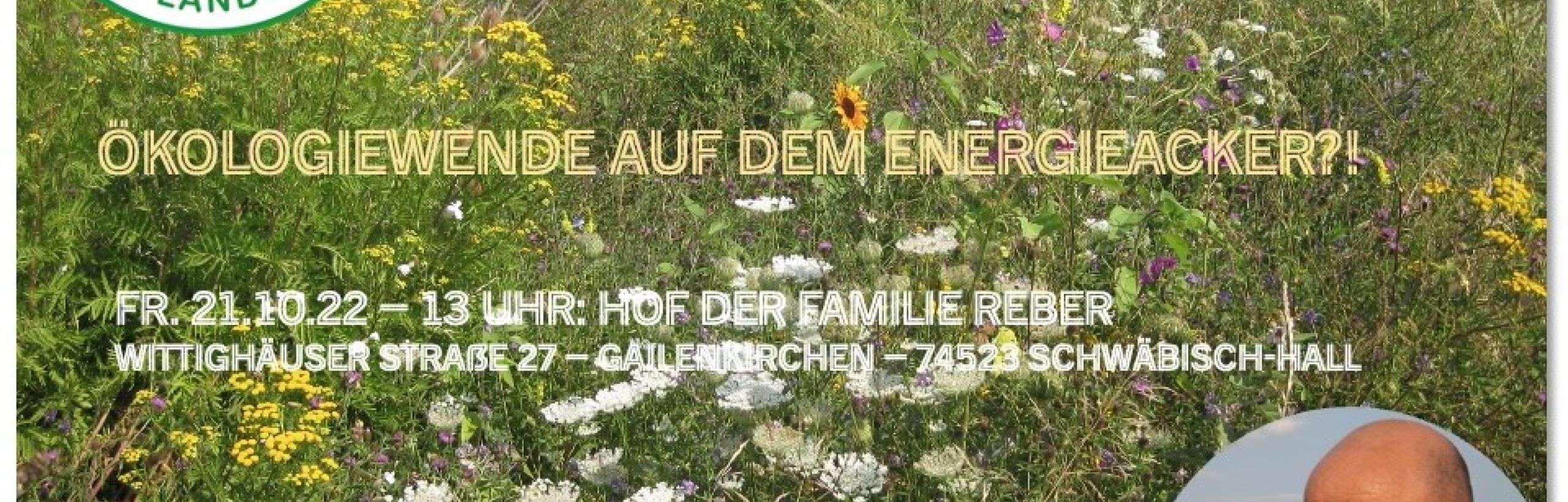 Ökologiewende auf dem Energieacker - Freitag, 21.10.22 in Schwäbisch Hall