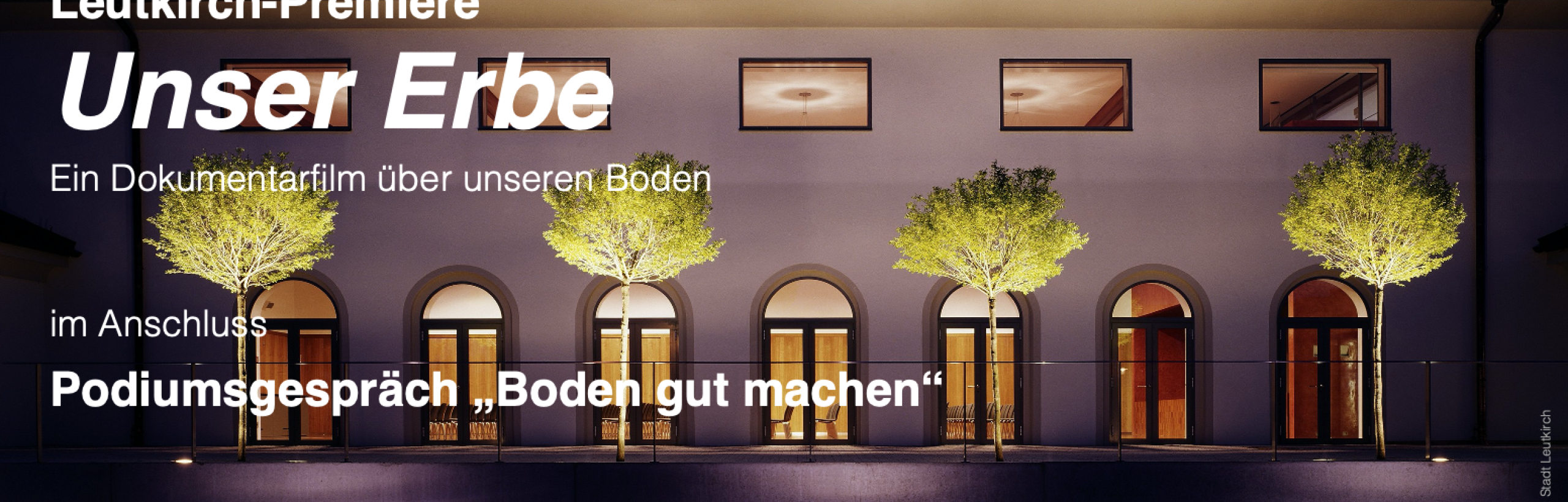 Sarah Wiener: "Unser Erbe" Filmpremiere und Podiumsdiskussion